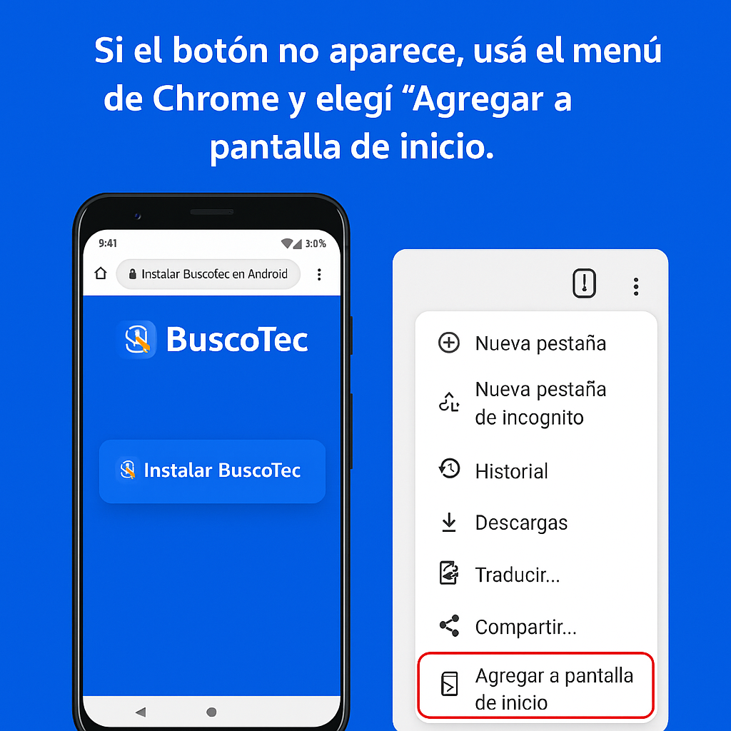 Instalar BuscoTec en Android